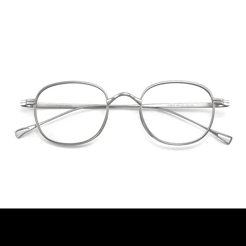 Yimaruili Unisex Full Rim Round Titanium Alloy Eyeglasses 8016
