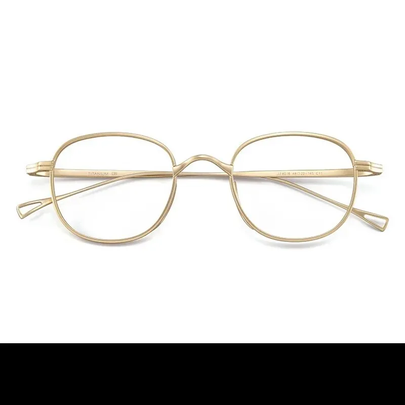 Yimaruili Unisex Full Rim Round Titanium Alloy Eyeglasses 8016