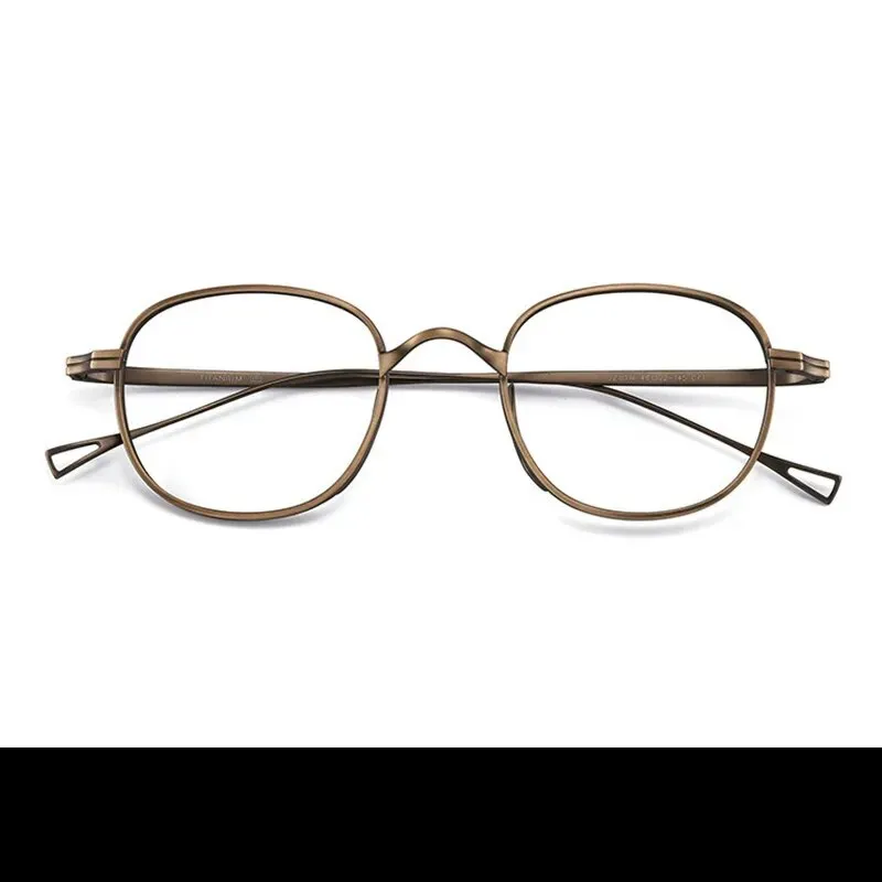 Yimaruili Unisex Full Rim Round Titanium Alloy Eyeglasses 8016