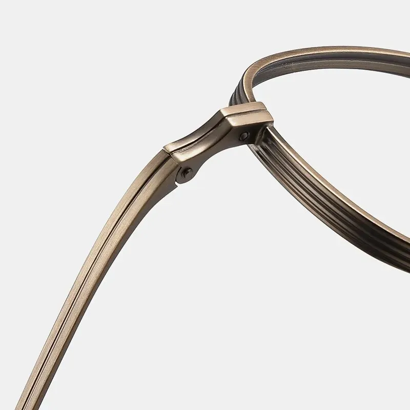 Yimaruili Unisex Full Rim Round Titanium Alloy Eyeglasses 8016