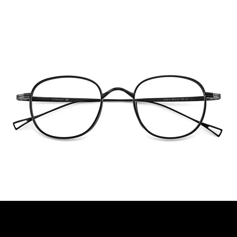 Yimaruili Unisex Full Rim Round Titanium Alloy Eyeglasses 8016