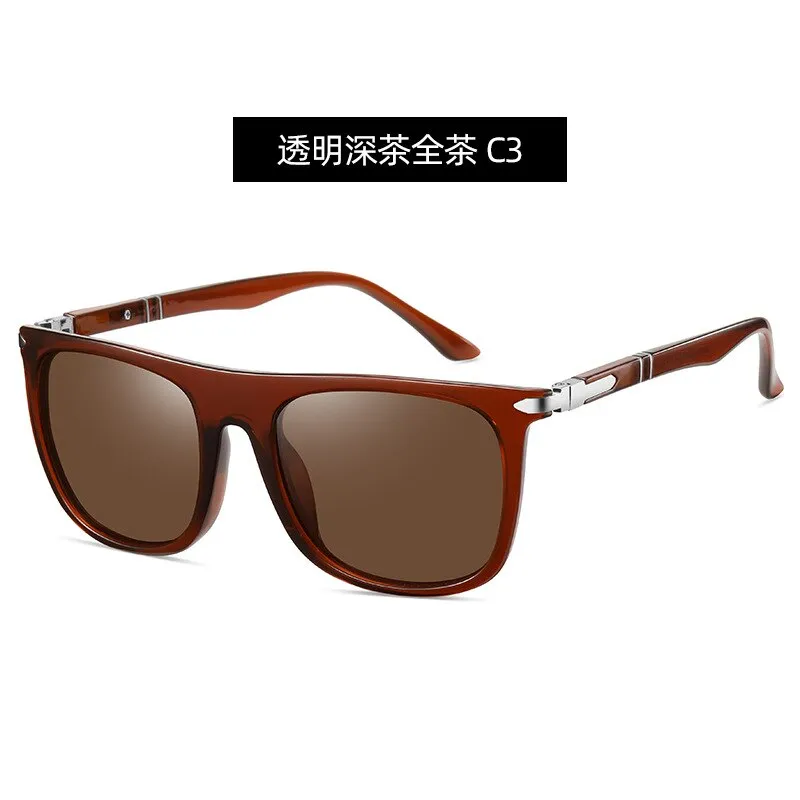 Yimaruili Unisex Full Rim Square Tr 90 Polarized Sunglasses C3055
