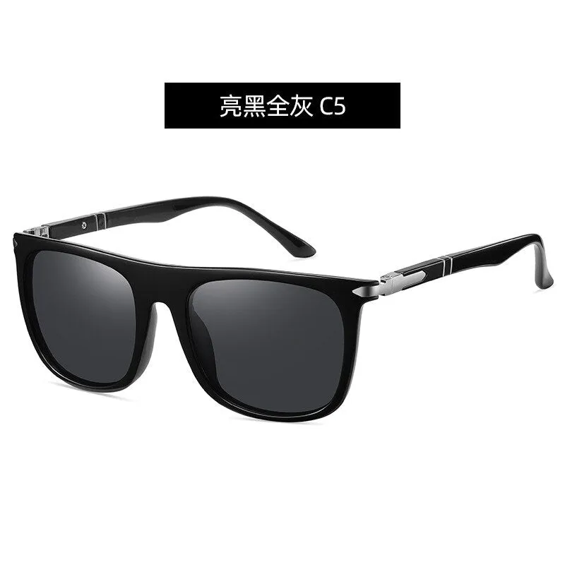 Yimaruili Unisex Full Rim Square Tr 90 Polarized Sunglasses C3055