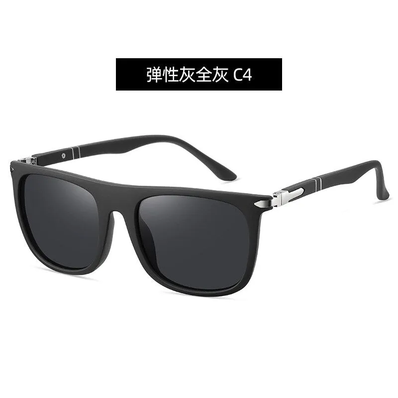 Yimaruili Unisex Full Rim Square Tr 90 Polarized Sunglasses C3055