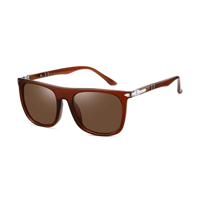 Yimaruili Unisex Full Rim Square Tr 90 Polarized Sunglasses C3055